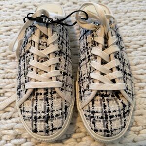 Zara Women's Open Back Fabric Athletic Sneakers